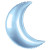 Шар ПОЛУМЕСЯЦ голубой