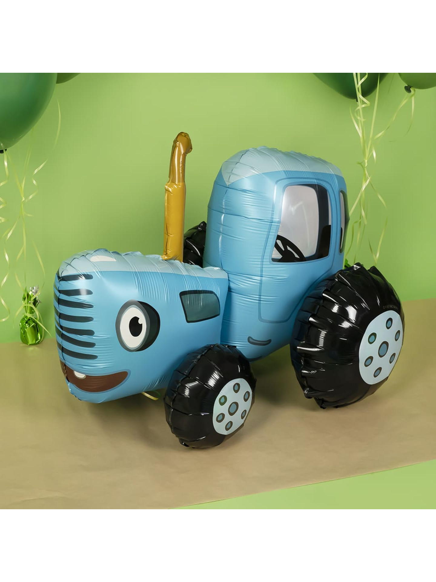Шар СИНИЙ ТРАКТОР 3D (наполнение воздух) – 71 см