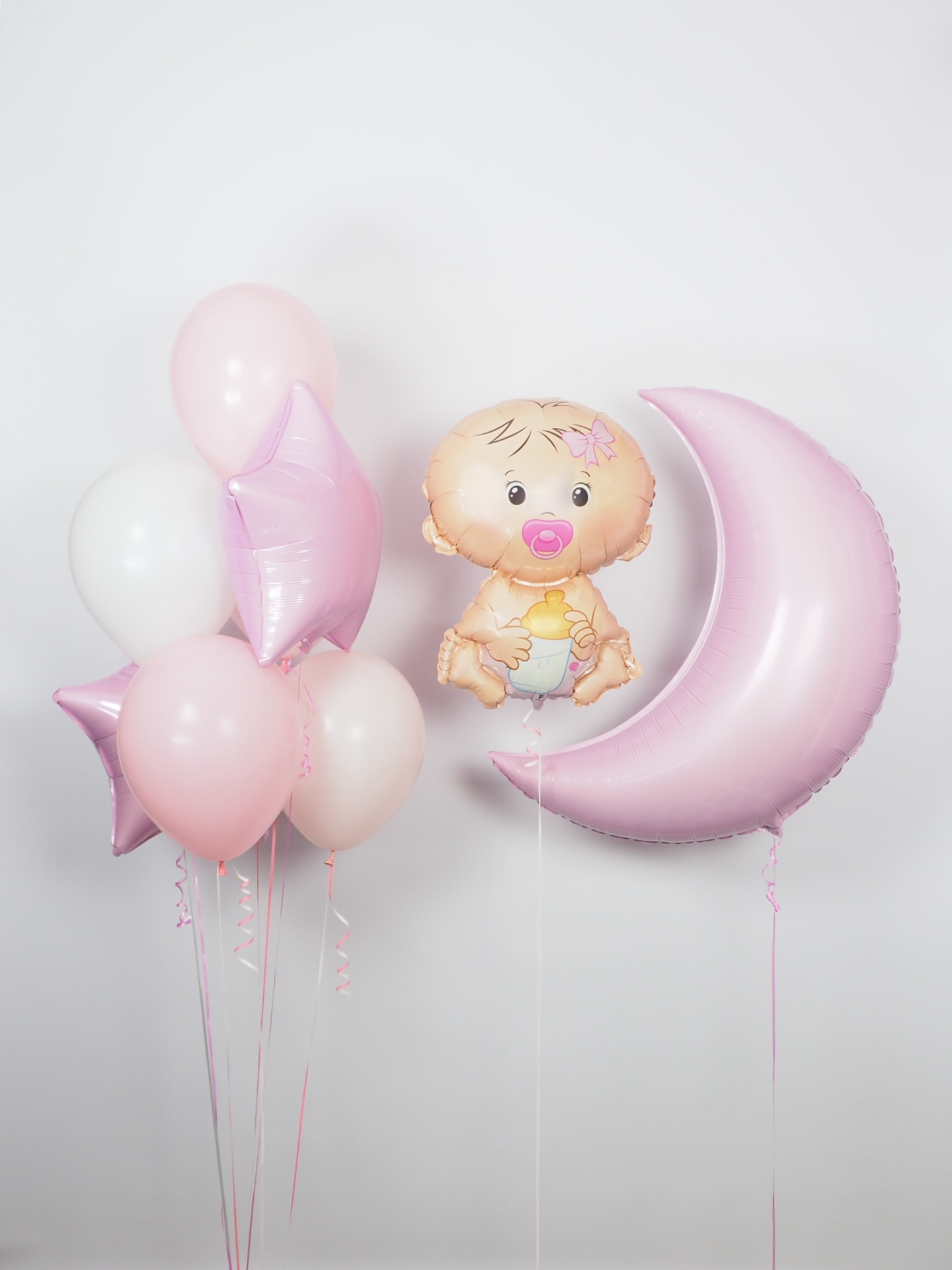КОМПОЗИЦИЯ из шаров, розовый – Баю-баюшки