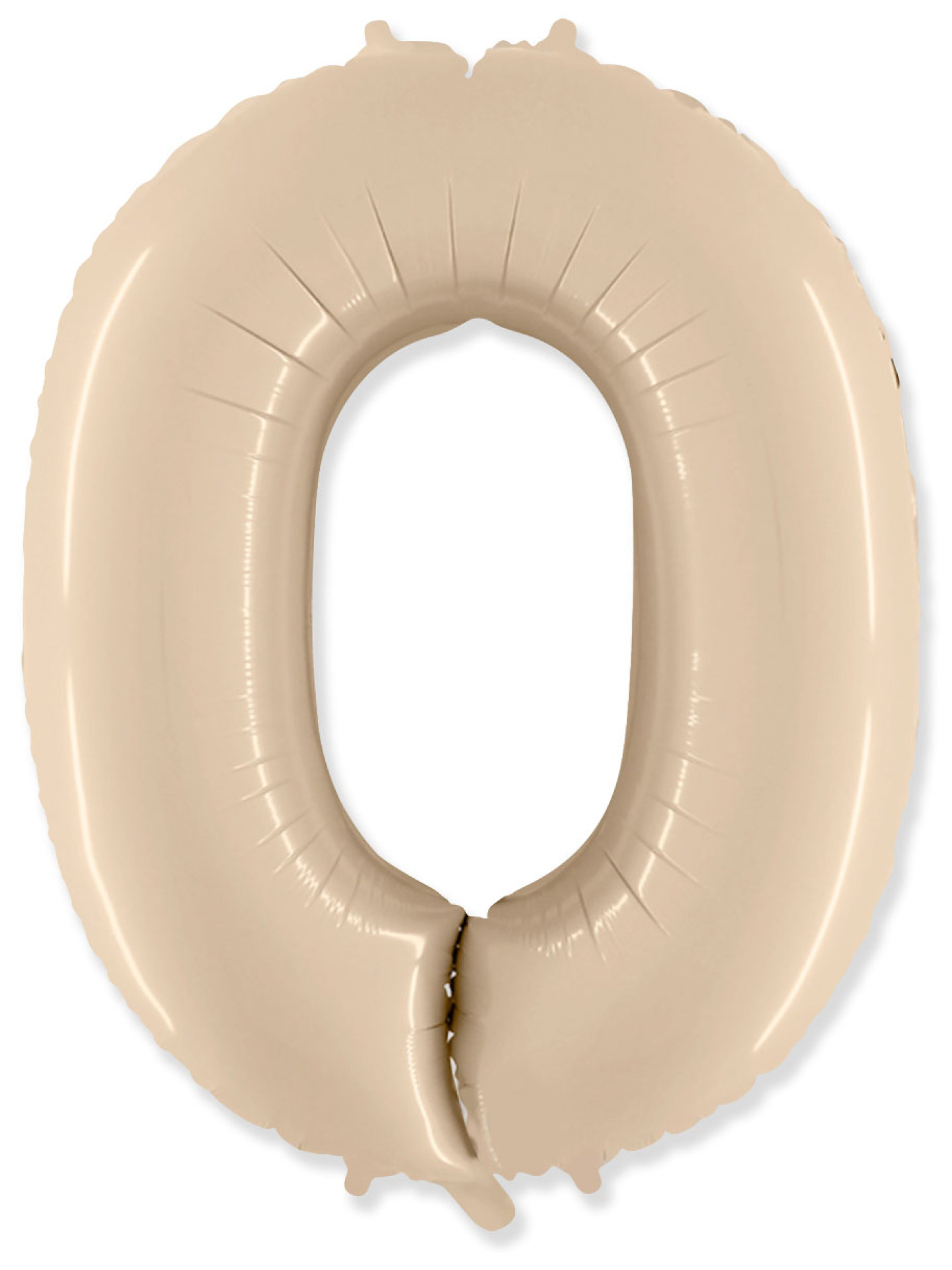 Шар ЦИФРА 0, бежевый – 102 см