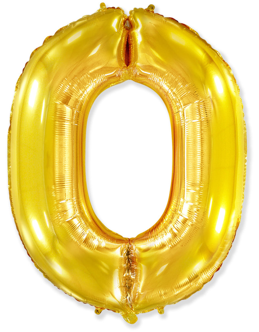 Шар ЦИФРА 0 золото Шар ЦИФРА 0 золото