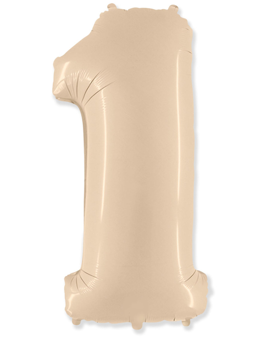 Шар ЦИФРА 1 бежевый Шар ЦИФРА 1 бежевый