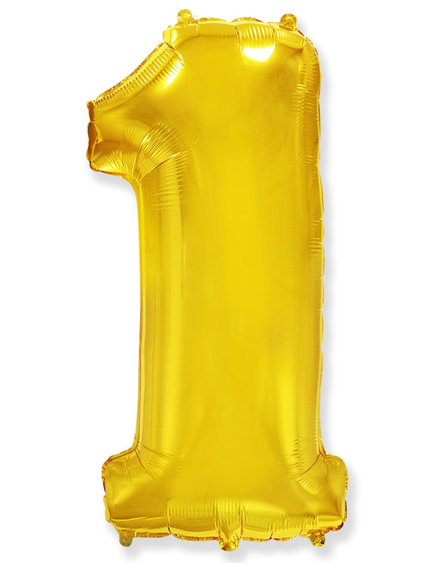 Шар ЦИФРА 1 золото Шар ЦИФРА 1 золото