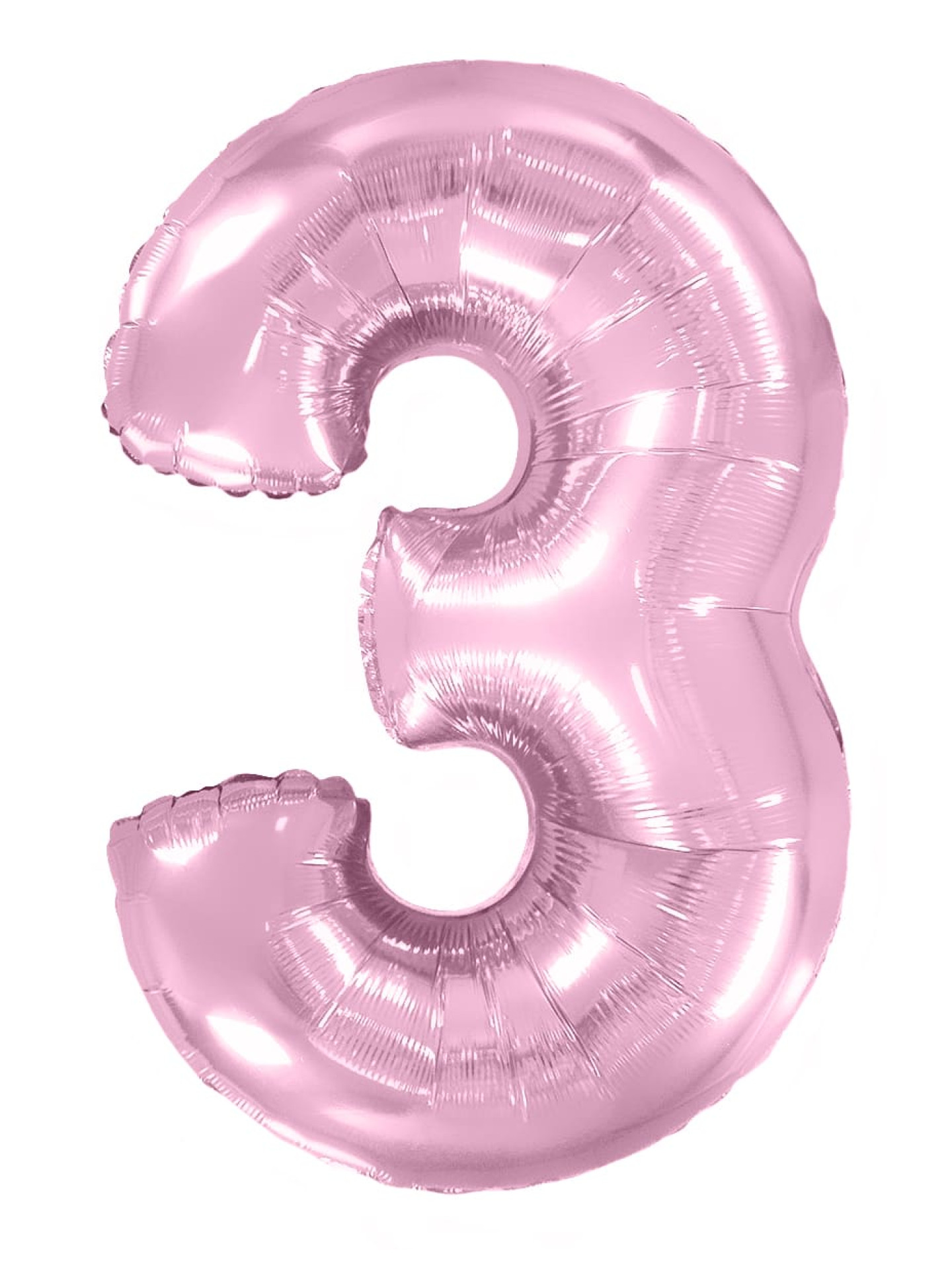 Шар ЦИФРА 3, розовая – 102 см