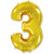 Шар ЦИФРА 3 золото