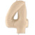 Шар ЦИФРА 4 бежевый