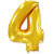 Шар ЦИФРА 4 золото