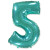 Шар ЦИФРА 5 бирюзовый