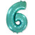 Шар ЦИФРА 6 бирюзовый
