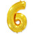 Шар ЦИФРА 6 золото