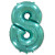 Шар ЦИФРА 8 бирюзовый