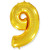 Шар ЦИФРА 9 золото